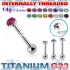 ubbinfr5c titanium barbell 14g flat ferido top ball internal