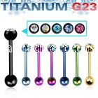 ubbtc titanium g23 tongue barbell w 6mm jewel steel ball