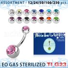 ublk484 sterilized titanium g23 banana ring w 5 8mm jewels