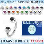 ublk487 eo gas sterilized piercing titanium g23 circular barbell 3mm