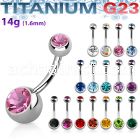 ubn2cg titanium g23 belly banana with 8 5mm bezel jewel ball