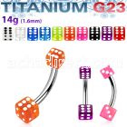 ubn2vd titanium g23 4 5mm banana belly ring with two uv dice