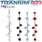 ubndpr7 titanium g23 banana w pearl balls multi pearl chain