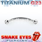 ubnebl titanium g23 snake eye piercing banana 3mm balls