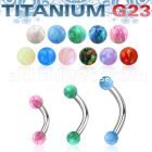ubneop3 titanium g23 banana 16g 3mm synthetic opal balls