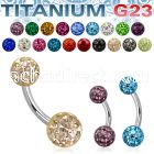 ubnfr56 titanium g23 banana belly ring with ferido balls