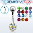 ubnfr6 titanium g23 banana w steel 6mm ferido multi crystal