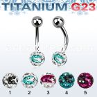 ubnfr6c titanium belly banana w 6mm zebra multi crystal ball