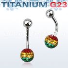 ubnfr6r titanium g23 banana w 5mm steel 6mm rasta ferido ball