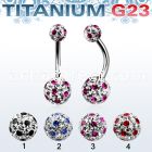 ubnfrga titanium g23 belly banana w 5 8mm dotted ferido balls