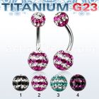 ubnfrgd titanium g23 belly banana w 5 8mm tri line ferido balls