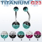 ubnfrge titanium g23 belly banana w 5 8mm 2 color ferido balls