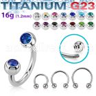 ucbejb4 titanium g23 circular barbell 4mm jewel balls