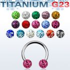 ucbfr5 titanium g23 circular barbell w 5mm multi crystal ball