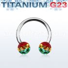 ucbfr6r titanium g23 circular barbell w 6mm rasta balls