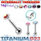 uhein11 titanium g23 internally threaded barbell 3to5 crystal