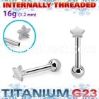 uhein1 titanium g23 internally threaded barbell 3mm flat