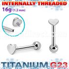 uhein3 titanium g23 internally threaded barbell 3mm flat