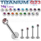 ulbc3 titanium g23 labret with 3mm bezel jewel ball
