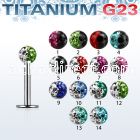 ulbfr3e titanium g23 labret with 3mm ferido 2 color ball