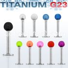 uluvb3 titanium g23 1 2mm labret with 3mm uv acrylic ball
