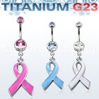 umcd501 titanium g23 banana w 5 8mm bezel jewel ribbon