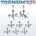 umcddgc titanium g23 belly banana with crystal dragonfly 
