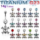 umcdsk4 titanium g23 banana w bezel jewel crystal skull