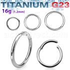 usegh16 titanium hinged segment ring 16g
