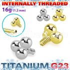 ush1in titanium g23 triple balls design top for posts