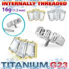 ushz26in titanium g23 top three baguette cz prong set