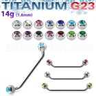 usubjb5 titanium g23 45 surface barbell with 5mm titanium ball
