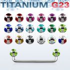 usudca titanium g23 90 surface barbell w 5mm ball ball