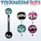 utbbfr5d anodized titanium barbell w 5mm tri line ferido ball
