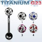 utbbfr6a anodized titanium g23 barbell w 6mm dotted ferido ball
