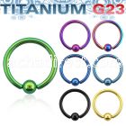 utbcr anodized titanium g23 ball closure ring with 4mm ball