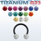 utcbfr4 anodized titanium g23 barbell with 4mm resin ferido ball