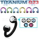 utcbjb4 anodized titanium circular barbell, 14g w 4mm jewel ball