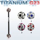 utinfr5a anodized titanium g23 barbell w 5mm dotted balls