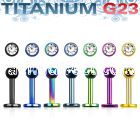 utlbc3 anodized titanium g23 labret with 3mm jewel ball