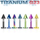 utlbcn3 anodized titanium g23 labret with a 3mm cone