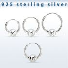 vbcr14m 925 silver ball closure earrings (1.6mm) with 5mm ball