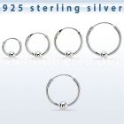 vbcr16s 925 silver ball closure earrings (1.2mm) with 3mm ball