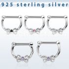vsepk14 high hanging 925 silver septum clicker 16mm w bow