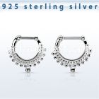 vsepm16 silver septum clicker 14g w small balls