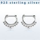 vsepn16 silver septum clicker 14g w big balls