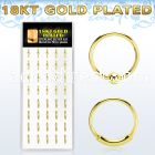 x18gnh box of 18k gold silver nose hoops w ball endless hoops
