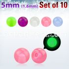 xglb5 pack of 10 pcs of 5mm glow in the dark acrylic balls