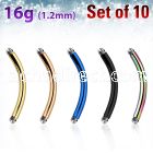 xtbn16g anodized surgical steel curved bar posts for bananas