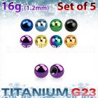 xubt25 pack of 2 5mm anodized titanium g23 balls